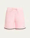 Casablanca Mouline Knit Bermuda Shorts In Pink