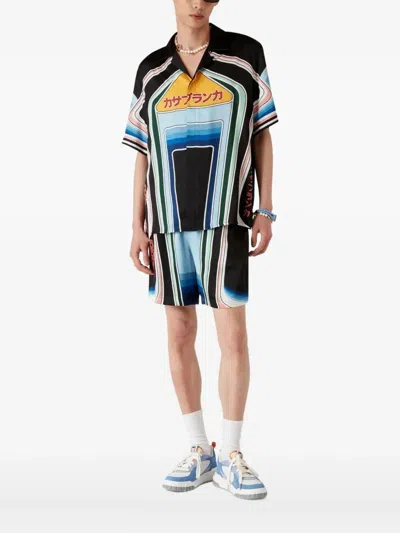 CASABLANCA CASABLANCA MOUNTAIN GRAPHIC PRINT SHIRT