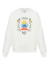 Casablanca Casa Way Mountain Embroidered Sweatshirt In White