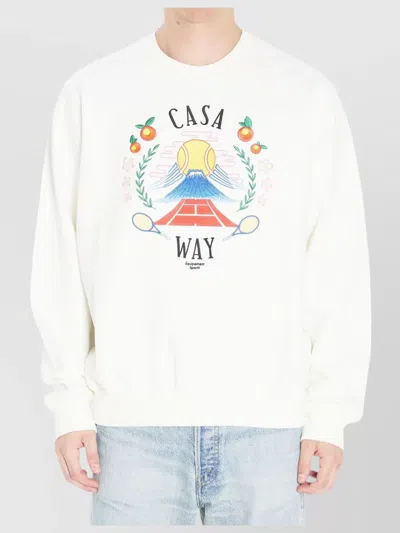 CASABLANCA MOUNTAIN PEAK EMBROIDERED SWEATSHIRT