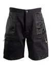 Casablanca Black Nylon Mountain Camo Cargo Shorts In Black