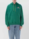 Casablanca Mountain Print Hoodie Featuring Kangaroo Pocket In Green