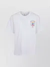 Casablanca T-shirt Girocollo Con Logo Sul Fronte In White