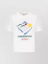Casablanca Montagne Sportif Cropped T-shirt In White