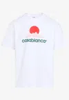 Casablanca White Crewneck T-shirt With Logo On The Front
