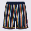 Casablanca 'striped Viscose Bermuda Shorts' In Red