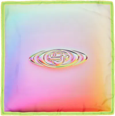 Casablanca Multicolor Glass Logo Gradient Medium Silk Scarf