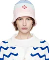 Casablanca Multicolor Gradient Crochet Bucket Hat In White