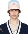 Casablanca Multicolor Gradient Crochet Bucket Hat In White
