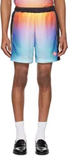 Casablanca Drawstring Elastic Waistband Football Shorts In Gradient