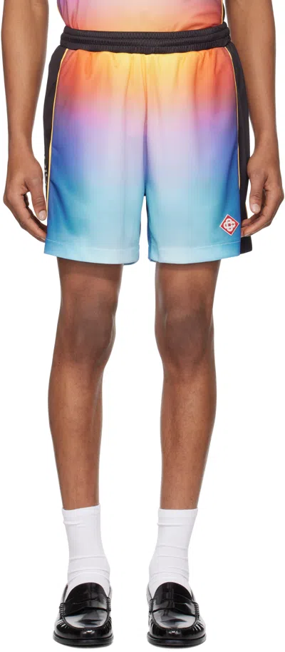 CASABLANCA MULTICOLOR GRADIENT FOOTBALL SHORTS