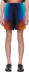 Casablanca Silk Shorts With Polyester Lining In Gradient