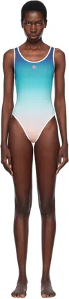 Casablanca Multicolor Gradient Swimsuit In Blue Gradient