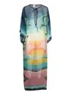 Casablanca Danse De La Mer Printed Kaftan In Multi