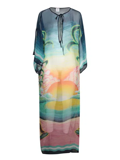 CASABLANCA MULTICOLOR KAFTAN