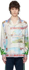 Casablanca Mens Camp-collar Long-sleeve Silk Shirt Le Passage In Multi