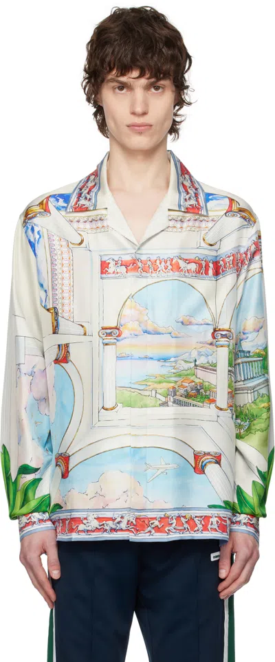 CASABLANCA MULTICOLOR 'LE PASSAGE' SILK SHIRT