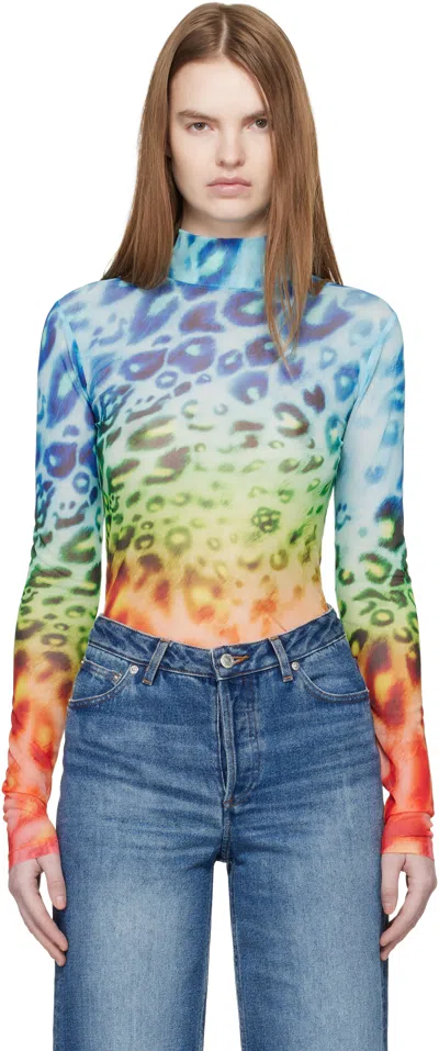 Casablanca Multicolor Long Sleeve Printed Mesh T-shirt