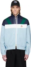 Casablanca Pinstripe Laurel Zip-up Track Jacket In Pin Stripe