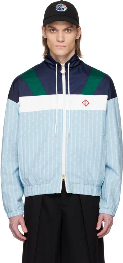 CASABLANCA MULTICOLOR PINSTRIPE LAUREL TRACK JACKET