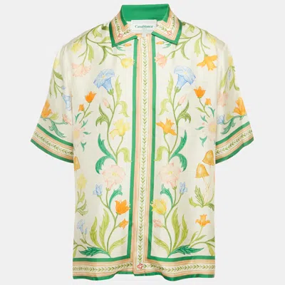 Pre-owned Casablanca Multicolor Printed Silk L'arche Fleure Shirt L