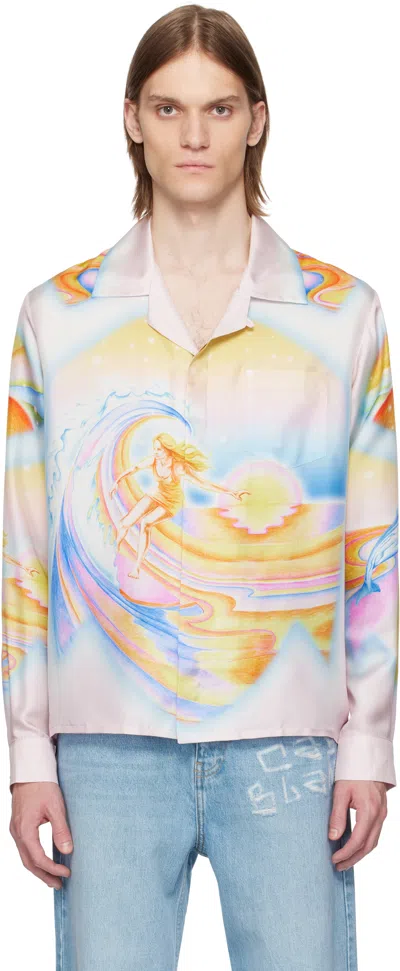 CASABLANCA MULTICOLOR PSYCHEDELIC NIRVANA SILK SHIRT