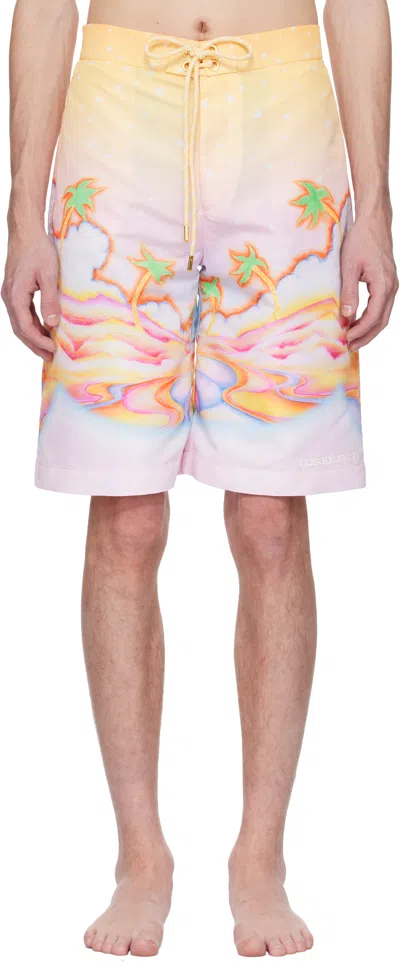 CASABLANCA MULTICOLOR PSYCHEDELIC NIRVANA SWIM SHORTS