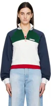 Casablanca Turtleneck Long Sleeve Sweatshirt In Navy / White