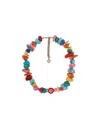 Casablanca Multicolored Pebble Necklace In Color