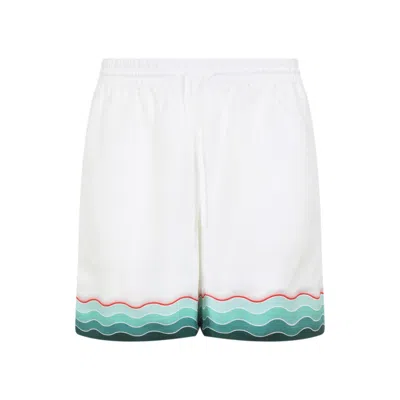 CASABLANCA CASABLANCA MULTICOLOUR SILK BERMUDA SHORTS