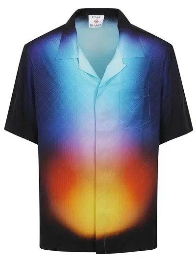 Casablanca Multicolour Silk Shirt With Classic Collar