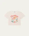 Casablanca Mushroom Emblem Printed Baby Tee Mushroom Emblem