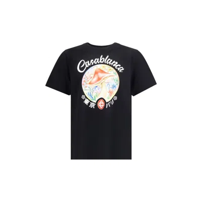 CASABLANCA MUSHROOM EMBLEM PRINTED MEN'S T-SHIRT