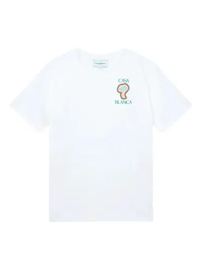 Casablanca Mushroom-print T-shirt In White
