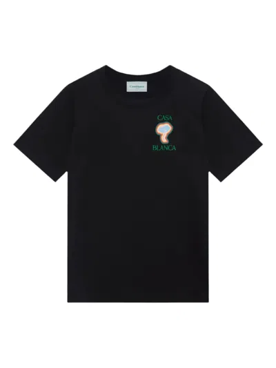 Casablanca Mushroom T-shirt In Black