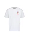 Casablanca White Crewneck T-shirt With Logo Detail On The Front And Maxi Logo Print On The Rear In Cotton Man In White