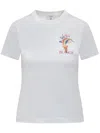 Casablanca Graphic Print Crew Neck Short Sleeve In White