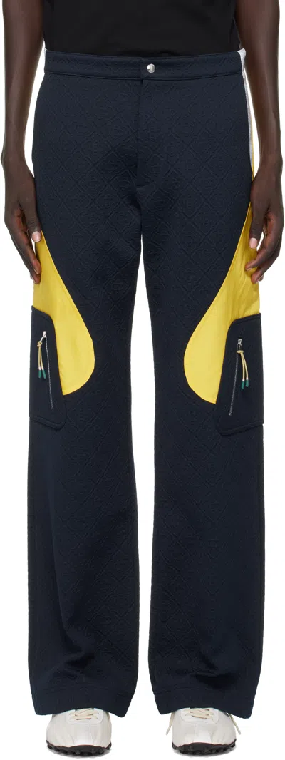 Casablanca Logo Jacquard Track Pants In Blue