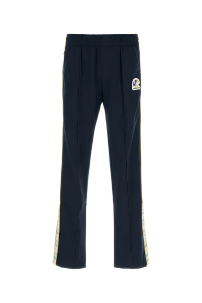 Casablanca Tech Fabric Joggers Side Stripes Back Pocket In Blue