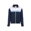 Casablanca Ribbed Collar Side Pockets Track Jacket In Blue