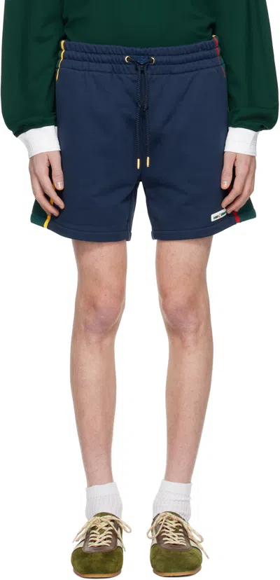 CASABLANCA NAVY COLOURBLOCK SHORTS