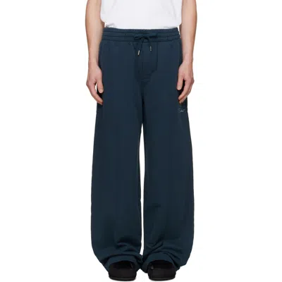 Casablanca Drawstring Wideleg Sweatpants In Blue