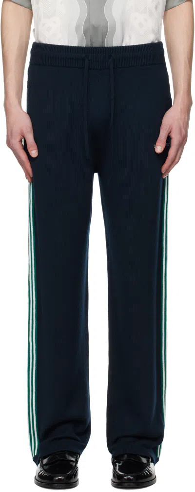 Casablanca Navy Knit Tennis Sweatpants