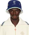 Casablanca Navy Patch Bucket Hat In Navy
