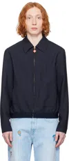 Casablanca Navy Wool Sports Tailoring Jacket In Navy