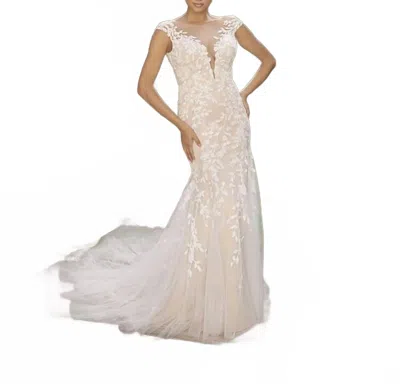 Casablanca Nyla Wedding Gown In Ivory In White
