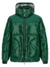 Casablanca Quilted Down-feather Jacket With Glossy Finish In Green