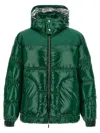 Casablanca Quilted Down-feather Jacket With Glossy Finish In Green
