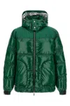Casablanca Quilted Down-feather Jacket With Glossy Finish In Green