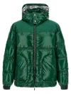 Casablanca Quilted Down-feather Jacket With Glossy Finish In Green
